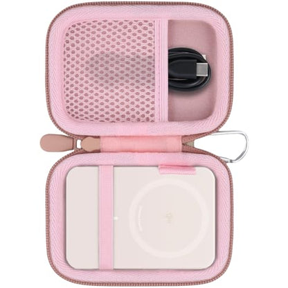 khanka Hard Case for Anker A1667/A1665/A1664 Slim Magnetic Charger,Pink - color: Pink