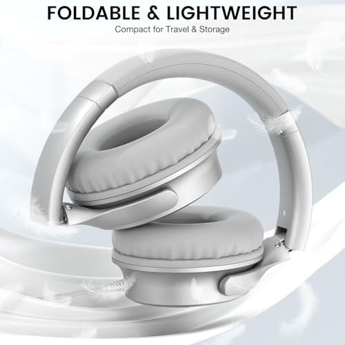 USB C Wired Over-Ear Headphones with Microphone - color: Silver