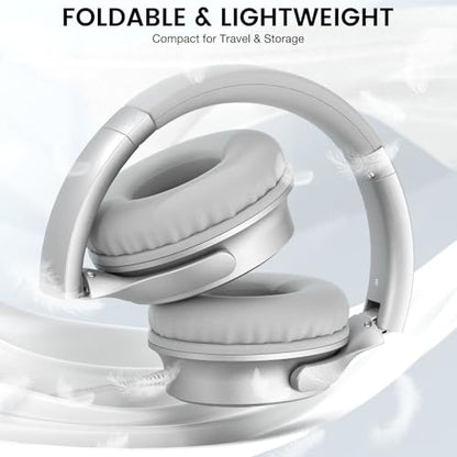 USB C Wired Over-Ear Headphones with Microphone - color: Silver