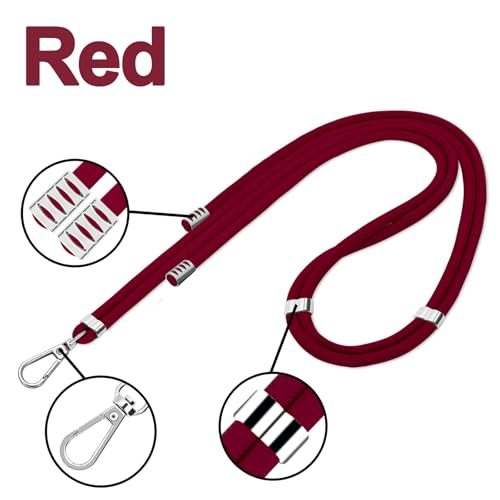 Cell Phone Lanyard, 2 Phone Crossbody Lanyard, 2 Wrist Phone Strap and 6 Connectors Compatible with Most Phones - color: Black Wine-red