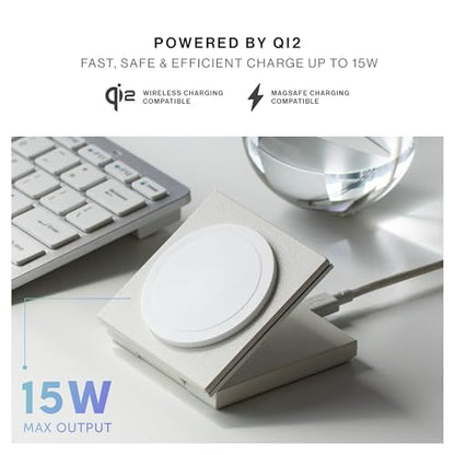 Native Union Rise Magnetic Wireless Charger – Qi2 Certified & MagSafe Compatible – Foldable Fast Charging Stand for iPhone Duo, 18 Pro Max & Other Qi-Compatible Devices – Up to 15W (Sandstone) - color: Sandstone