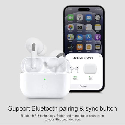 Wireless Charging Case Compatible with AirPod Pro 1st & 2nd Generation, Air Pod Pro 1 2 Case Replacement with Bluetooth Pairing Sync Button,USB-C Charging