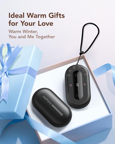 Ultra-Thin Mini Portable Charger 10000mAh & Rechargeable Electric Hand Warmers 2 Packs Gifts Set