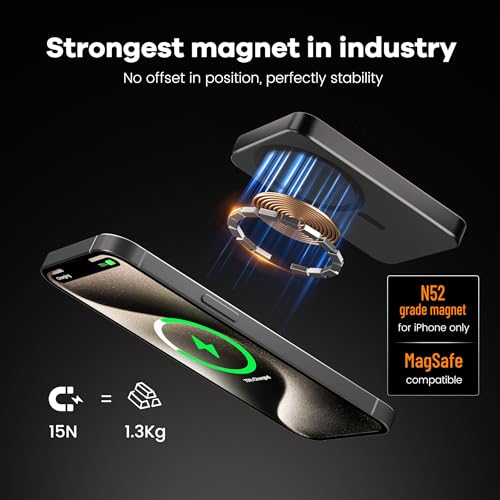 Power Bank, Ultra-Thin 10,000mAh Magnetic Wireless Portable Charger, 22.5W Fast Charging Battery Pack, Comes with USB-C Cable, Designed for iPhone Air /17/16/15/14/13/12, - color: Silver