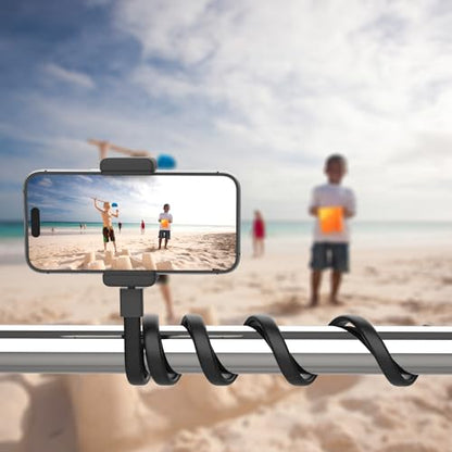 Portable Flexible Adjustable Cell Phone Holder Multi Purpose and Versatile Entangled Mobile Phone Stand Multifunctional and Universal Bedside Bind to Stroller, Bed, Chair, car, Bike, 24inch