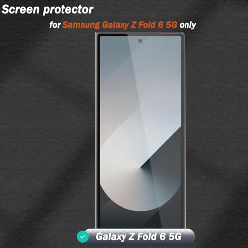 2 Pack Outer Privacy Tempered Glass for Samsung Galaxy Z Fold 6 Screen Protector, 9H Hardness Anti Scratch, Anti Spy Tempered Glass Film, Black Protector for Samsung Galaxy Z Fold 6 - size: for Galaxy Z Fold 6