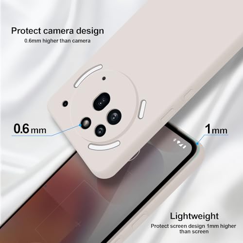 GiiYoon Silicone Case for Nothing Phone 3a Pro, Off White - color: Off-white, size: Nothing Phone 3a Pro