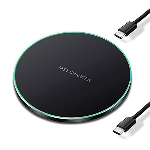 25W Fast Wireless Charger Pad,USB-C Wireless Phone Charging Station - color: Black