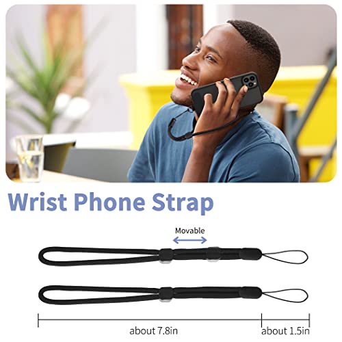 CACOE Cell Phone Lanyard, Black, 2 Pcs - color: Black, size: 30"（Neck Strap×1）+8"（Wrist Strap×1）