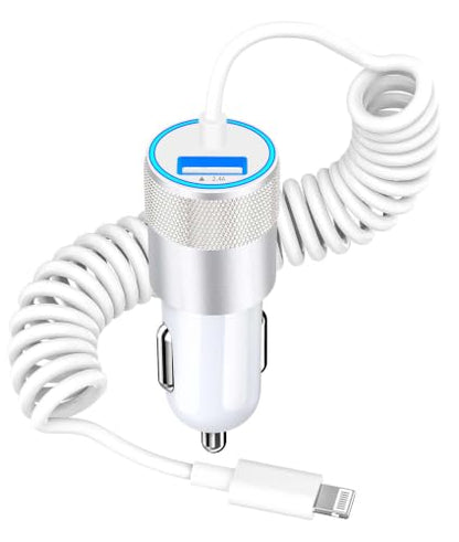 iPhone Car Charger Fast Charging【Apple MFi Certified】4.8A Car Phone Charger - color: Jet Black