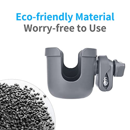 Suranew Cup Holder with Phone for Walker Wheelchair Stroller Gray - color: Grey