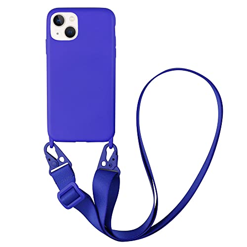 Compatible with iPhone 6/7/8/SE2/SE3,Crossbody Phone Case with Lanyard Cute Soft Silicone Case with Adjustable Shoulder Strap Shockproof Protector Compatible with Women Girls Diamond Blue - color: Diamond Blue, size: iPhone 6/7/8/SE2/SE3