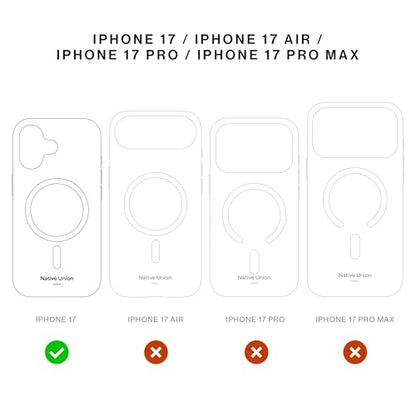 Native Union (Re Clear Case – Transparent Anti-Yellowing Case – MagSafe Compatible with Built-in Magnets – Recycled Materials – Ultra-Durable with Military Grade Drop Protection for iPhone 17 - size: iPhone 17