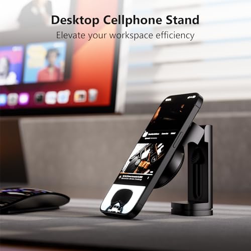 MiiKARE Upgraded Magnetic Airplane Phone Holder Mount for Magsafe, Black - color: Black