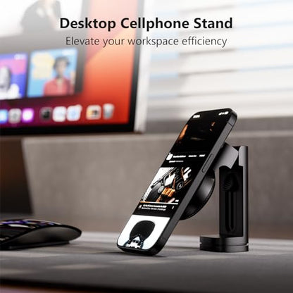 MiiKARE Upgraded Magnetic Airplane Phone Holder Mount for Magsafe, Black - color: Black