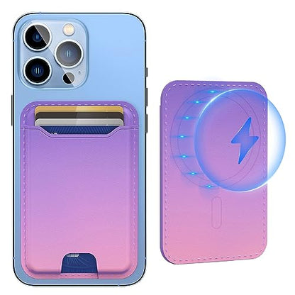TopMade for Magsafe Wallet, 4 Card Holder, Strongest Magnetic Phone Wallet - color: Fuschia Fade