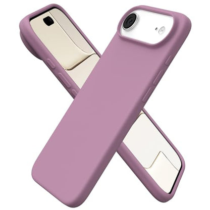 ORNARTO for iPhone Air Case 6.5", Slim Liquid Silicone 3 Layers Soft Gel Rubber Shockproof Protective Cover with Anti-Scratch Microfiber Lining-Lilac Purple - color: Lilac Purple