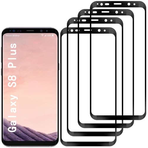 [4 Pack] Tempered Glass Screen Protector for Samsung Galaxy S8 plus