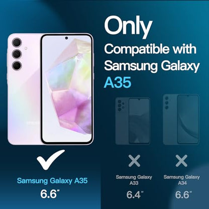 JETech Screen Protector for Samsung Galaxy A35, 3-Pack - size: Galaxy A35