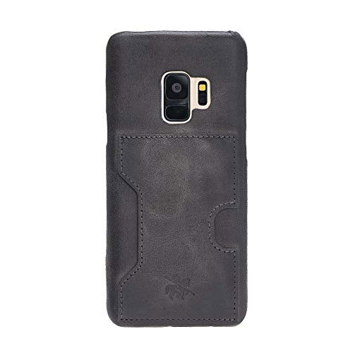 Venito Florence Leather Wallet Phone Case Compatible with Samsung Galaxy S9 - Extra Secure with RFID Blocking - Detachable Phone Wallet (Faded Gray) - color: Faded Gray, size: S9