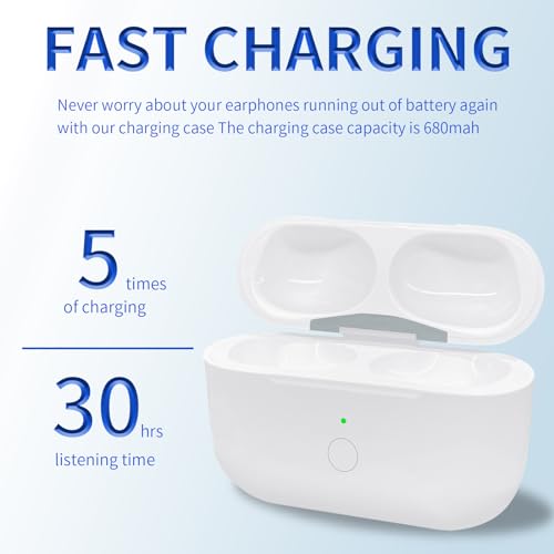USB-C Charging Case for AirPods Pro 1st & 2nd Gen Wireless | Hall‑sensor auto pop‑up connect, tri‑color LED status indicator, drop‑proof ABS shell, dual‑mode wired‑wireless power supply