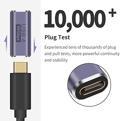Poyiccot USB C Female to Female Adapter, 100W USB C Coupler, 40Gbps Type C Extension Extender Adapter Support Thuderbolt 4 Cable for iPone, Docking, Galaxy, 2-Pack - style: usb c female to female