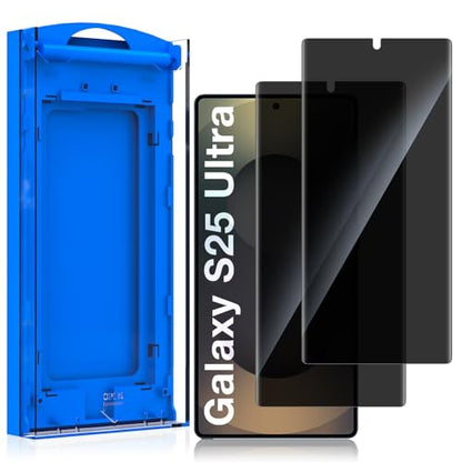KUZOOM 2 Pack Privacy Screen Protector for Samsung Galaxy S25 Ultra - color: Galaxy S25 Ultra Black