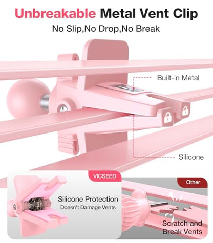 VICSEED Pink Air Vent Phone Holder for Your Car [ Sturdy & Secure ] - color: Pink