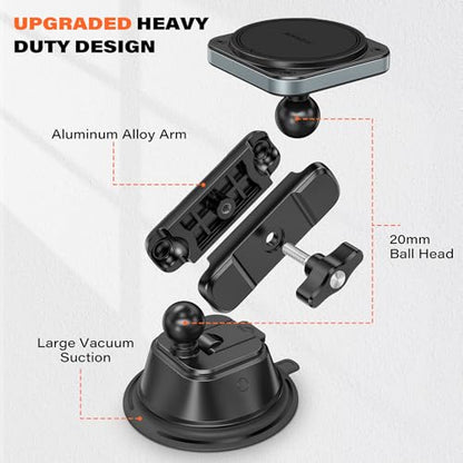 APPS2Car Heavy-Duty Vacuum Suction Phone Mount for Car Windshield Dashboard