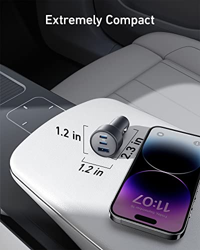 Anker 535 67W 3-Port Compact PowerIQ 3.0 USB C Car Charger