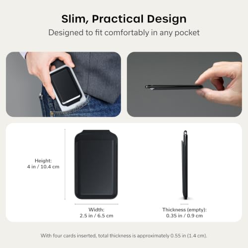 Satechi MagSafe Wallet Stand, Card Holder, NFC Pass-Through - color: Black