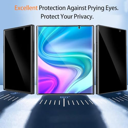 Ferilinso 2 Pack Privacy Screen Protector for Samsung Galaxy Z Fold 7 | 9H+ Tempered Glass Back&Camera Lens Protectors, Military-Grade Shatterproof, Case Friendly, Easy Installation Bubble Free - size: Samsung Galaxy Z Fold 7-Black