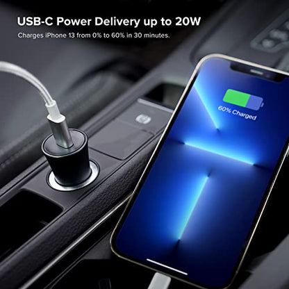 iOttie RapidVolt 20W Car Charger. Type C High-Speed USB-C Phone Charger Power Adapter for Apple, Android, and Samsung Phones and Tablets - style: Car Charger