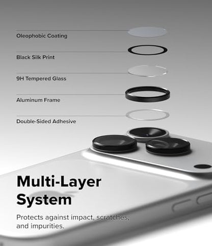 Ringke for iPhone 17 Pro Max / 17 Pro Camera Lens Protector [2 Pack] - size: iPhone 17 Pro / iPhone 17 Pro Max
