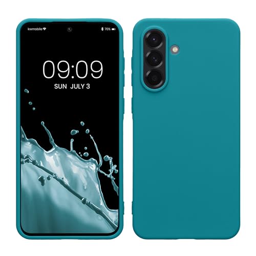 kwmobile Case Compatible with Samsung Galaxy A36 5G Case - Soft Slim Protective TPU Silicone Cover - Teal Matte - color: teal matte, size: Galaxy A36 5G