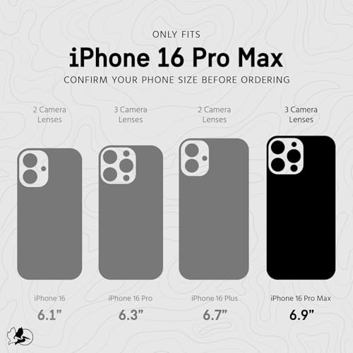 Pelican Shield iPhone 16 Pro Max Case - Rugged MagSafe Phone Case - Carbon | Magnetic Phone Case w/21ft Military Grade Drop Protection - Phone Cover w/ Belt Clip Holster Kickstand for iPhone 16 Pro Max - color: Carbon