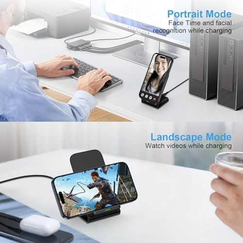 Google Pixel 9 Wireless Charger Stand Fast Charging for Pixel 11 10 Pro XL - color: Pure Black