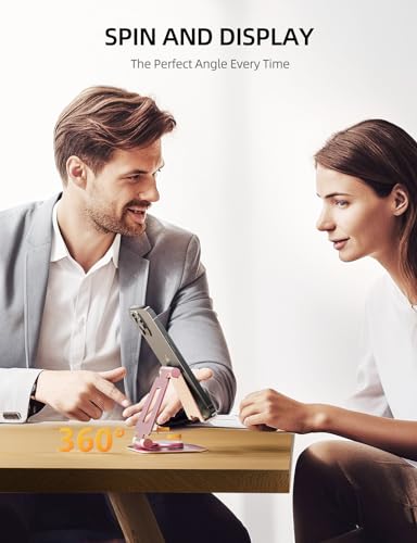 Nulaxy 360° Rotating Multi-Angle Adjustable Phone Stand, Rose Gold - color: B-Rose Gold