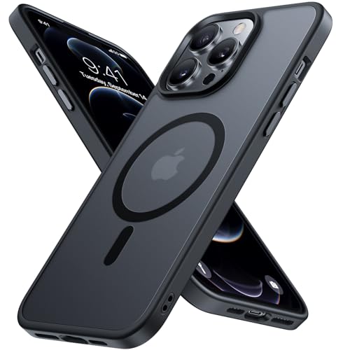 Miracase Magnetic for iPhone 12/12 Pro Case (Compatible with MagSafe) Military-Grade Protection, Shockproof, Anti-Fingerprint Translucent Matte Phone Cover for iPhone 12/12 Pro Case 6.1 inch, Black - color: Black, size: iPhone 12/12 Pro