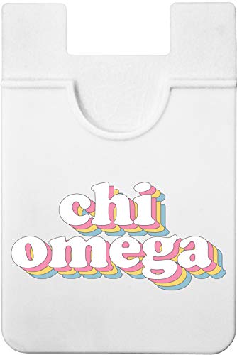 Sorority Shop Chi Omega Koala Pouch - Retro Design Card Holder for Phone Case- Phone Wallet Stick On - Ultra-Thin and Lightweight Phone Case Wallet - Holds Cards and Cash - size: 2.25"W x 3.25"L