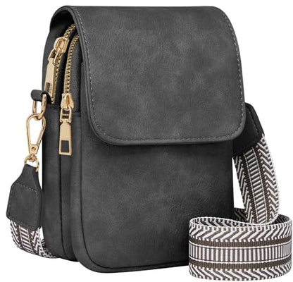 Fashion Small Crossbody Bags for Women Trendy Designer Cell Phone Purses | Adjustable Straps,with Card Holder,Detachable Wristlet Strap,small Cross Body Bag for Woman,Mini Bags,Travel Purse,Work,Gym - color: Darkgrey