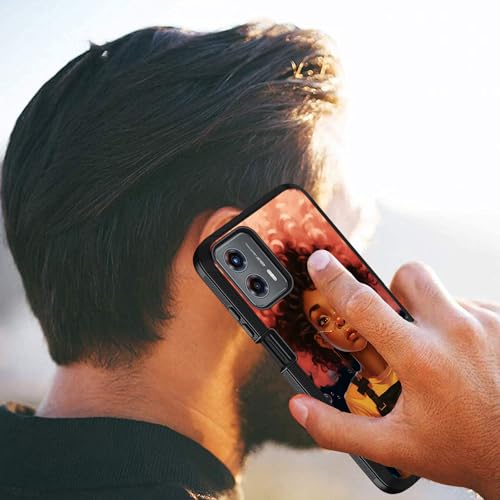 for Moto G 5G 2024/Moto G Play 5G 2024 Case, Military Grade Heavy Duty [3-Layer] Dustproof Shockproof Full-Body Protective Case for Motorola Moto G 5G 2024 - African American Girl - color: African American Girl-