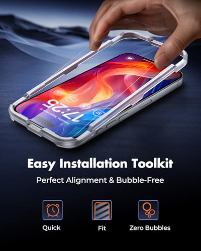 UNBREAKcable 2-Pack Screen Protector for iPhone 16 Pro,Tempered Glass - size: iPhone 16 Pro