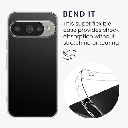 kwmobile Case Compatible with Google Pixel 10 - Clear Case Soft Slim Flexible Protective TPU Phone Cover - Transparent - size: Pixel 10