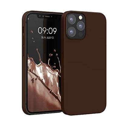 kwmobile Case Compatible with Apple iPhone 12 / iPhone 12 Pro Case - TPU Silicone Phone Cover with Soft Finish - Chocolate - color: Chocolate, size: iPhone 12 / iPhone 12 Pro