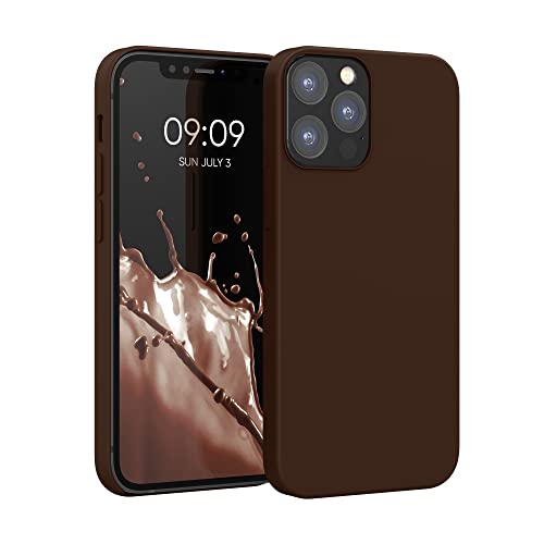 kwmobile Case Compatible with Apple iPhone 12 / iPhone 12 Pro Case - TPU Silicone Phone Cover with Soft Finish - Chocolate - color: Chocolate, size: iPhone 12 / iPhone 12 Pro