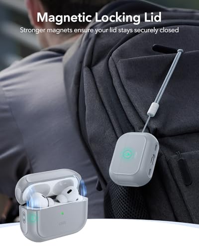 ESR for AirPods Pro 2 Case, Compatible with MagSafe, Gray - color: Gray, size: AirPods Pro 2&1 Case