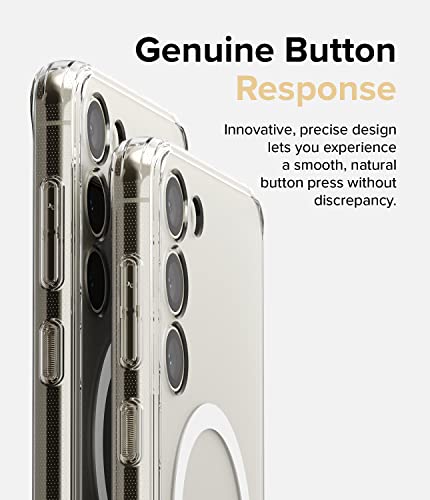 Ringke for Samsung Galaxy S23 Plus Case [Fusion Magnetic Matte Clear] | Compatible with MagSafe, Oil & Dirt Resistant, Anti-Fingerprint Technology Prevents Oily Smudges, Feels Velvety Soft - size: Galaxy S23 Plus