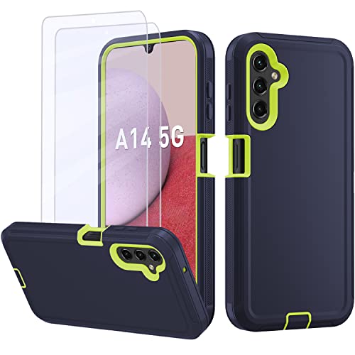 for Galaxy A14 5G case,Samsung A14 5G Heavy Duty case,[Military Grade Protective ],[Shockproof] [Dropproof] [Dust-Proof], Compatible with Samsung Galaxy A14 5G (Blue Green) - color: Blue Green