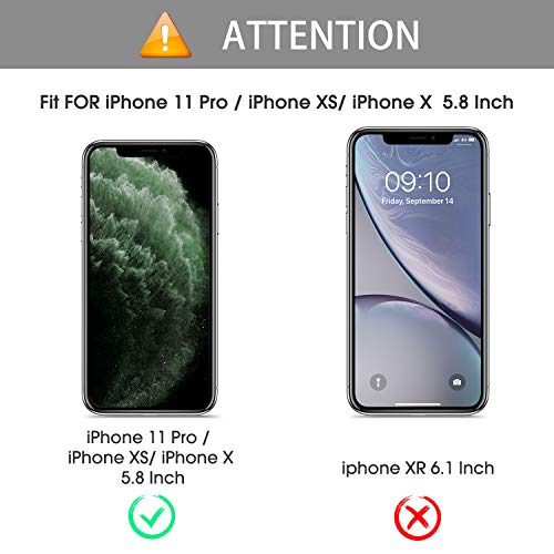 OMOTON Pack of 4 Tempered Glass Screen Protector Film for iPhone 11 Pro/X/XS [Installation Kit Provided] Anti-Scratch, Easy Installation, Bubble-Free, Transparent [5.8 Inches/5.8 Inches) - size: iPhone X